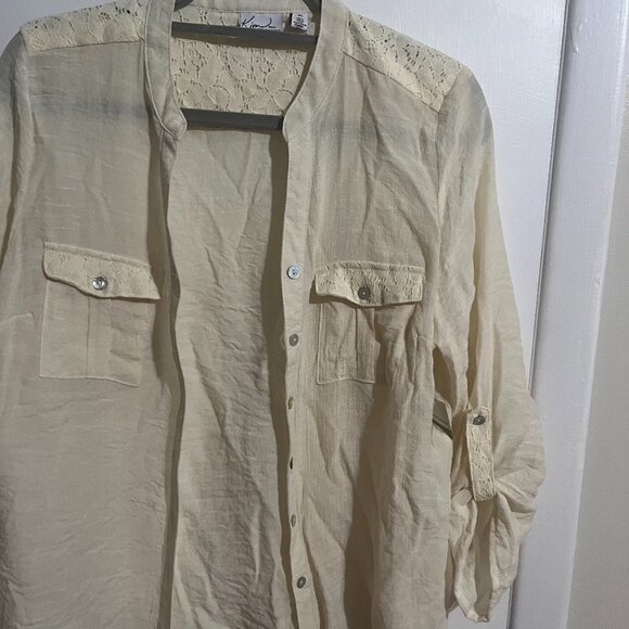 - NWT Kim Rogers light beige lace on top SZ PL - Picture 1 of 6